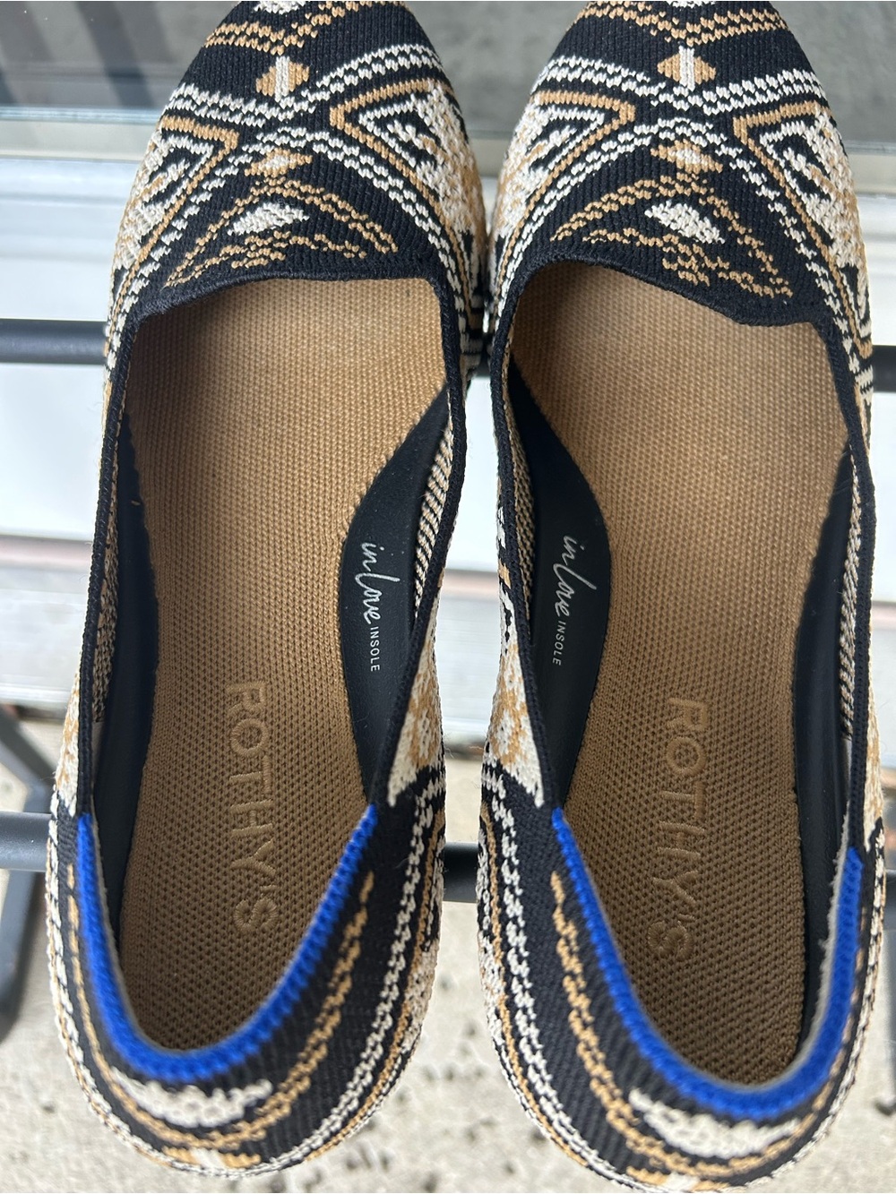 Rothy’s, Embroidered Black & Gold women’s lounge loafer, size 8
NWOT - Picture 3 of 5